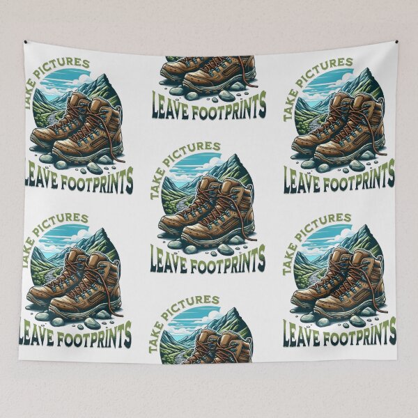 Item preview, Take pictures, leave footprints, cool hiking designed and sold by Merchattack.