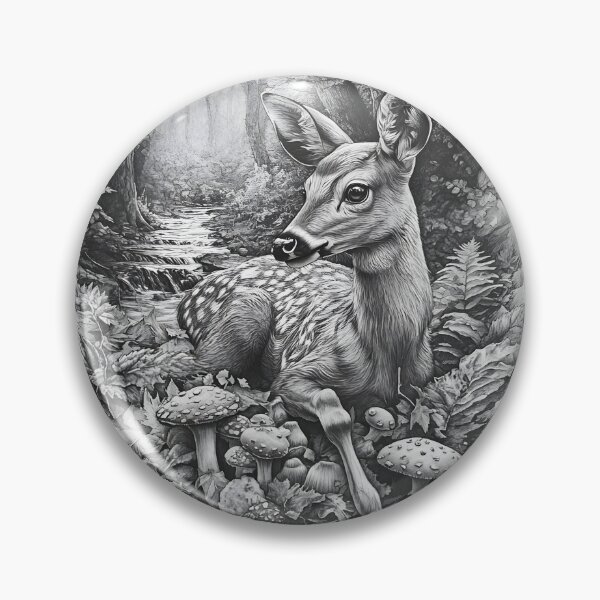 Item preview, Realistic deer pencil drawing designed and sold by Pencil-Art.