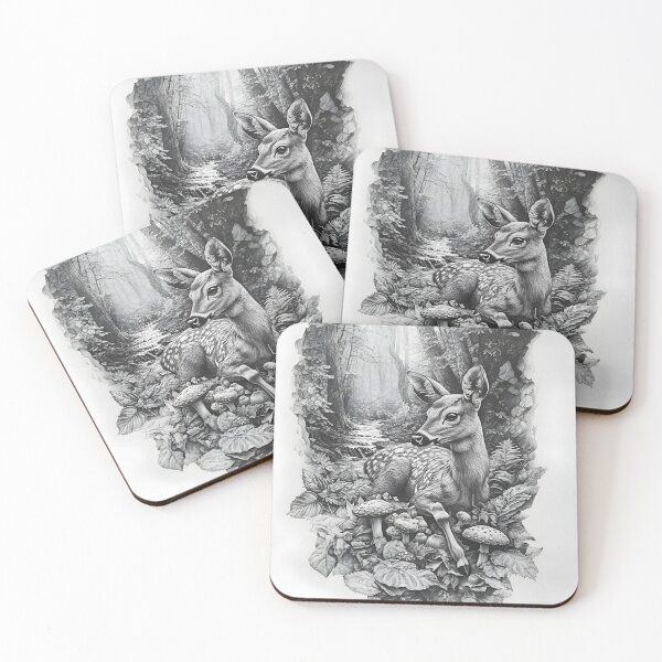Item preview, Realistic deer pencil drawing designed and sold by Pencil-Art.