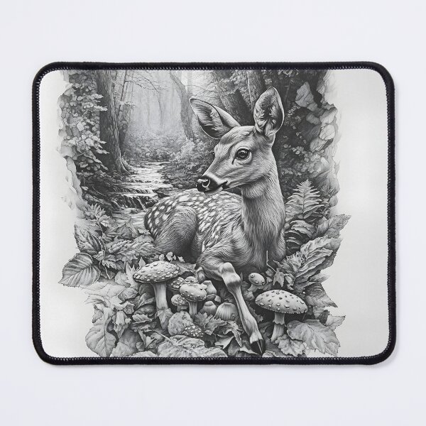 Item preview, Realistic deer pencil drawing designed and sold by Pencil-Art.