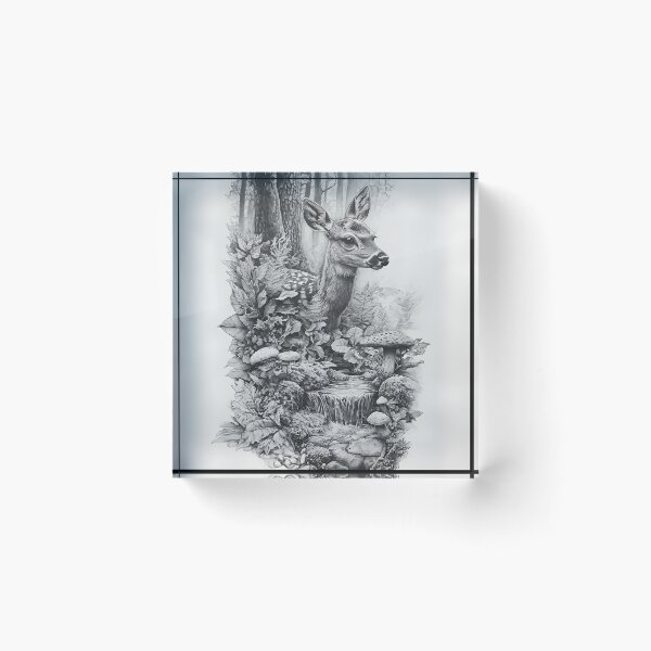 Item preview, Realistic deer pencil drawing designed and sold by Pencil-Art.