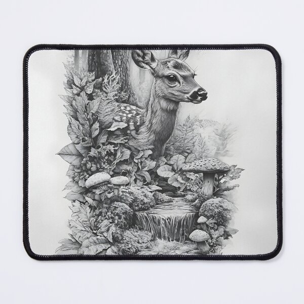 Item preview, Realistic deer pencil drawing designed and sold by Pencil-Art.