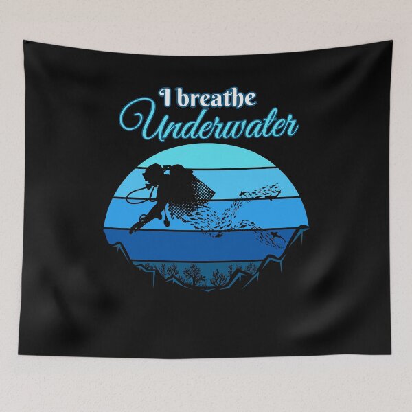 Item preview, I Breathe Underwater | Scuba Diving T-Shirt - Funny Diver Gift, Ocean Lover Tee, Freediving & Marine Life Apparel designed and sold by OakLook.