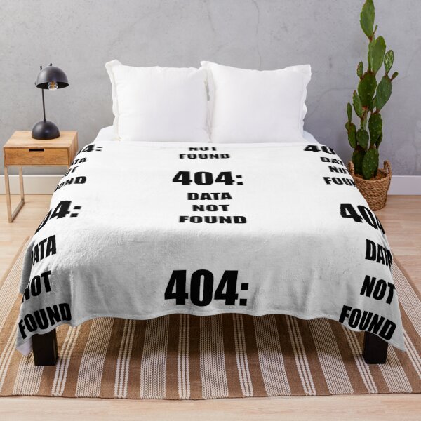 Item preview, 404 data not found, funny data error feedback designed and sold by Merchattack.