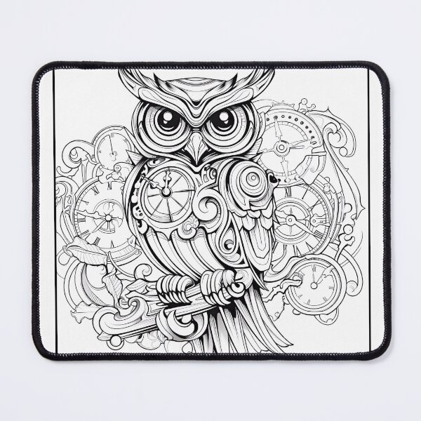 Item preview, Steampunk Bird #2 Coloring Page Pattern  designed and sold by DavidColoring.