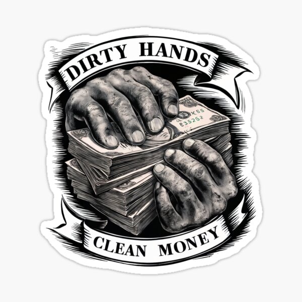 Item preview, Vintage “Dirty Hands, Clean Money” Tattoo Art designed and sold by DariusC31.