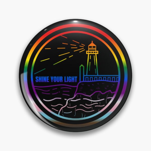 Item preview, Lighthouse, shine your light graphic, Progress pride flag graphic, Coastal, Lighthouse, Beach Waves, Vacation, Adventure, pride graphic, LGBTQ Graphic,  designed and sold by PrideBeProud.