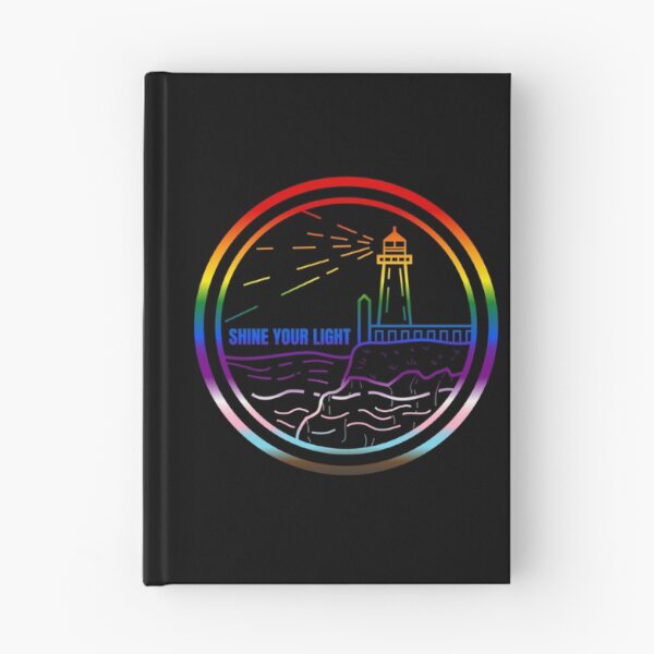 Item preview, Lighthouse, shine your light graphic, Progress pride flag graphic, Coastal, Lighthouse, Beach Waves, Vacation, Adventure, pride graphic, LGBTQ Graphic, designed and sold by PrideBeProud.