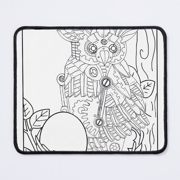 Item preview, Steampunk Bird #4 Coloring Page Pattern  designed and sold by DavidColoring.