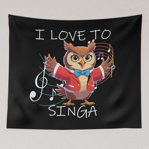Item preview, Owl Jolson Cartoon - I Love to Singa designed and sold by DesginsDone.
