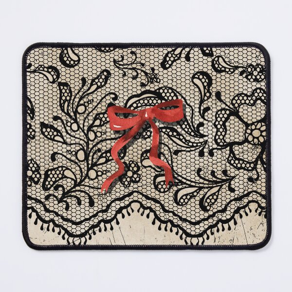 Item preview, Eliza - Red Bows on Black Lace by Linavi designed and sold by Linavi.