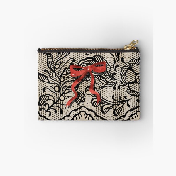 Item preview, Eliza - Red Bows on Black Lace by Linavi designed and sold by Linavi.