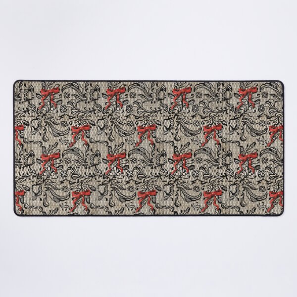 Item preview, Eliza - Red Bows on Black Lace by Linavi designed and sold by Linavi.