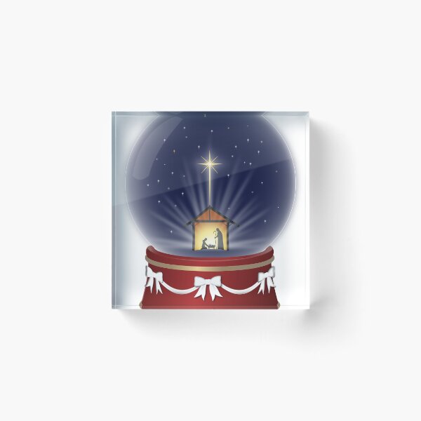 Item preview, Snow Globe Nativity Scene designed and sold by TOHHOTDesigns.