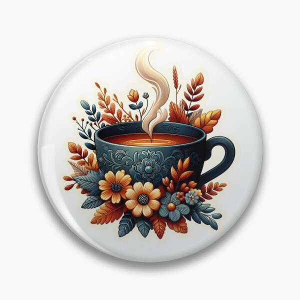 Item preview,  Autumn Floral Hot Coffee Cup Sticker  designed and sold by Main Street and Joy.
