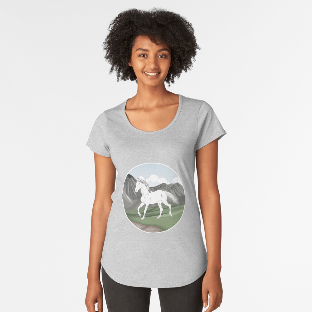 Aperçu de l'œuvre T-shirt premium échancré créée et vendue par WebEquitation.