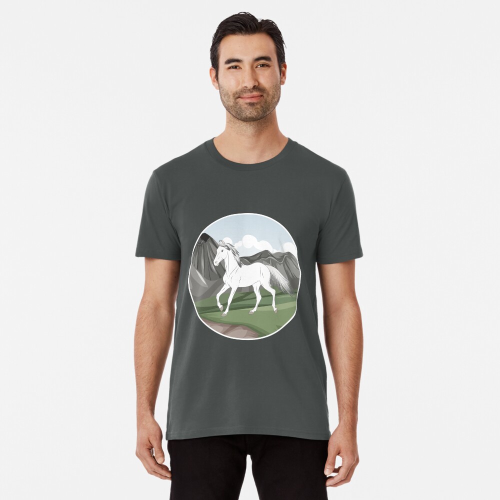 Aperçu de l'œuvre T-shirt premium créée et vendue par WebEquitation.