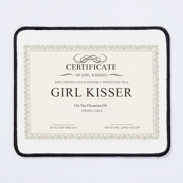 Item preview, Girl Kisser Certificate designed and sold by Quinsime’s super awesome merch shop.