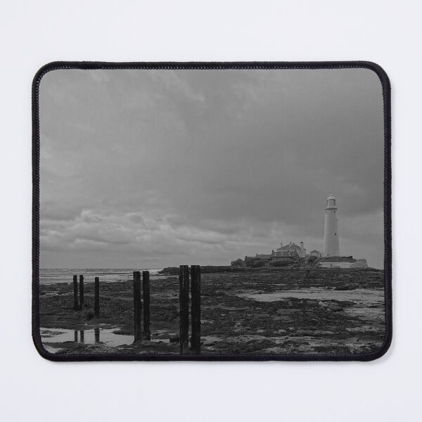 Item preview, St Mary's Island and Lighthouse - Monochrome designed and sold by Violaman.