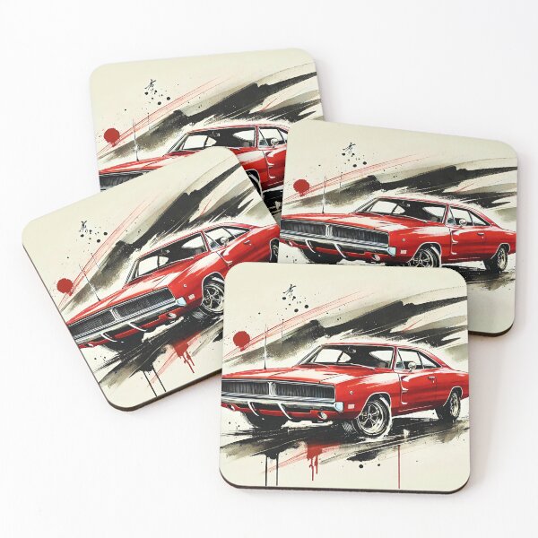 Item preview, Classic 1969 Charger Fanart (Red) designed and sold by Peterson Designs.