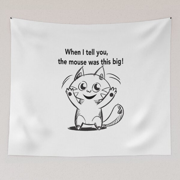 Item preview, Minimalist Cat – The Mouse Was This Big designed and sold by Pickmash.