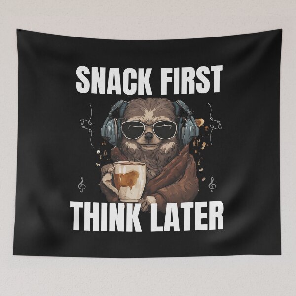 Item preview, Printed T-Shirt Unisex | "Faulty" | Snack first, think later | High-quality, funny shirt, sweater, hoodie. T-Shirt designed and sold by SofiesDesign.