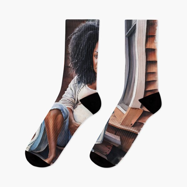 Item preview, Pregnant Black Woman Watercolor Portrait designed and sold by The People’s Punchline.