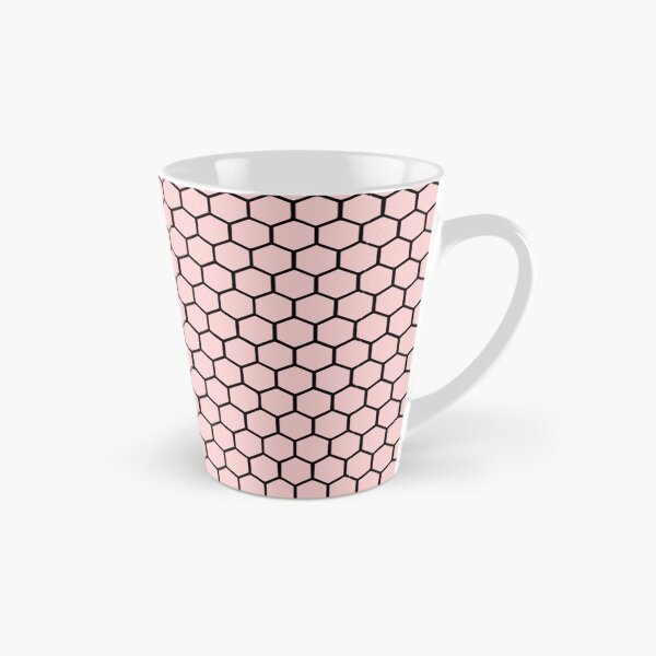 Item preview, Black Honeycomb Pattern On Pink Background designed and sold by OLAIZA.