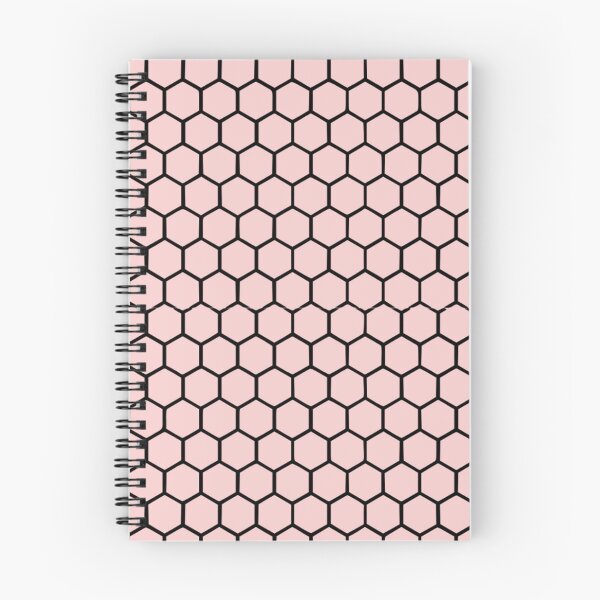 Item preview, Black Honeycomb Pattern On Pink Background designed and sold by OLAIZA.