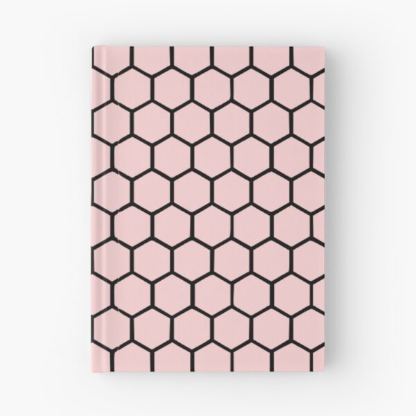 Item preview, Black Honeycomb Pattern On Pink Background designed and sold by OLAIZA.