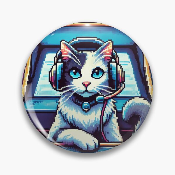Item preview, Pixel Gamer Cat – Retro Arcade Gaming Aesthetic designed and sold by Atriste.
