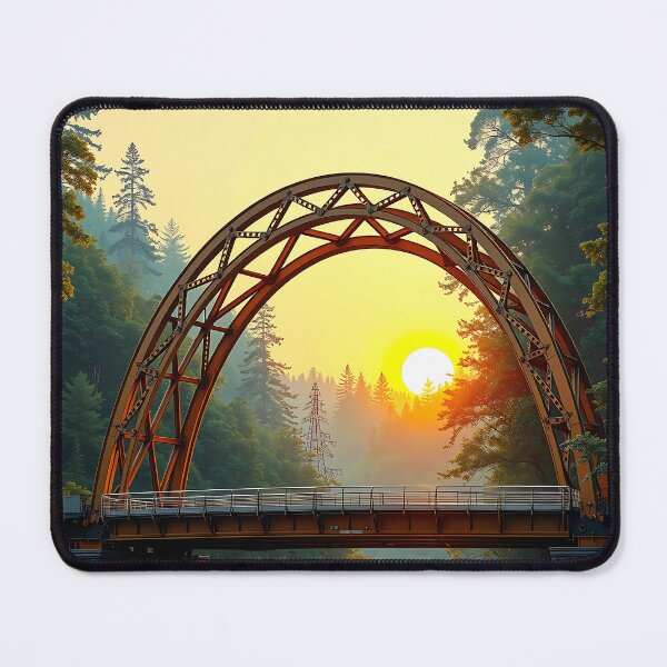 Item preview, Golden Glow Over River And Steel Arch designed and sold by PanoramaPrints.
