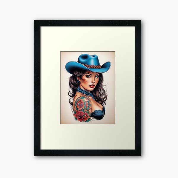 Item preview, Sexy Brunette Pin Up Tattoo Art designed and sold by MissSaylor.