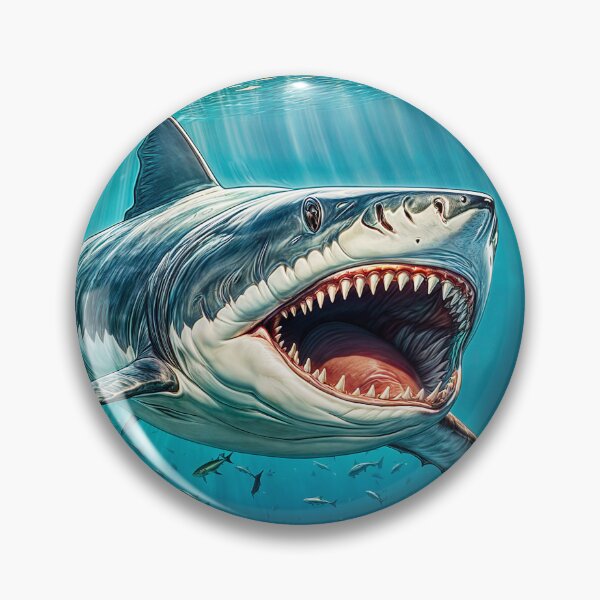 Item preview, Big shark with open jaws full of sharp teeth taken close-up. designed and sold by IaroslavB.