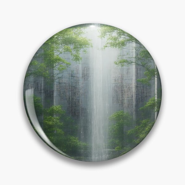 Item preview, Tranquil Waterfall Among Lush Greens and Graceful Nature designed and sold by PanoramaPrints.