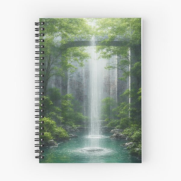 Item preview, Tranquil Waterfall Among Lush Greens and Graceful Nature designed and sold by PanoramaPrints.