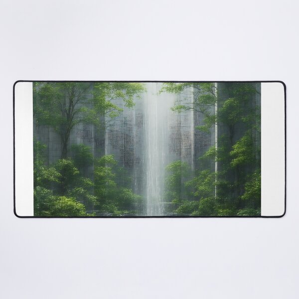 Item preview, Tranquil Waterfall Among Lush Greens and Graceful Nature designed and sold by PanoramaPrints.