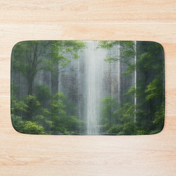 Item preview, Tranquil Waterfall Among Lush Greens and Graceful Nature designed and sold by PanoramaPrints.