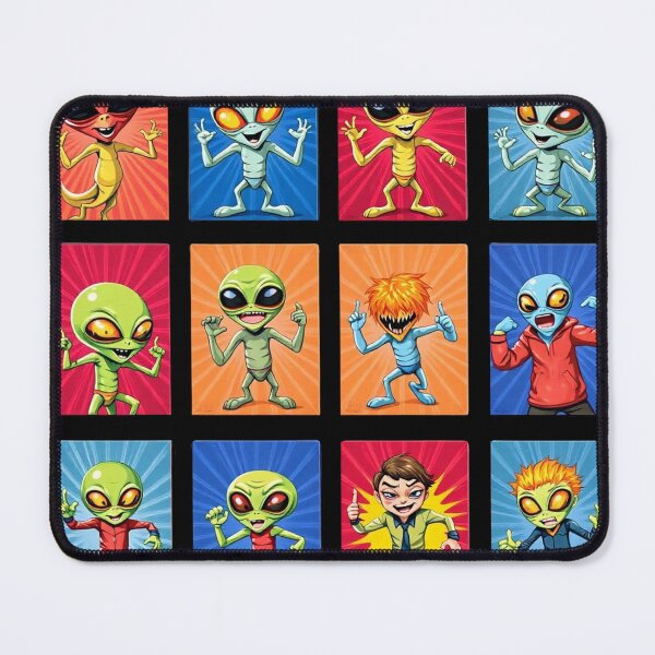 Item preview, "Pop Art Aliens - Series 3 - Painting 261/1600 - Andy Warhol Inspiration with Dynamic Backgrounds - Design for Cases, Stickers, Posters and more designed and sold by OUT OF THE BOX.