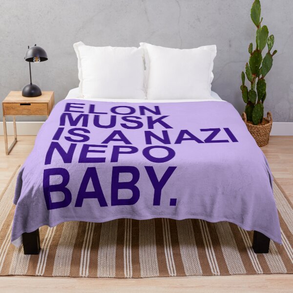 Item preview, Elon Musk is a Nazi nepo baby - Ayanna Pressley (deepest purple) designed and sold by Thelittlelord.