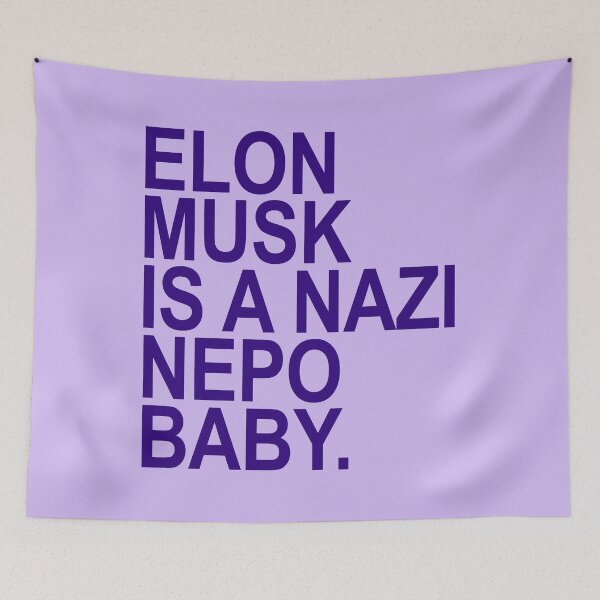 Item preview, Elon Musk is a Nazi nepo baby - Ayanna Pressley (deepest purple) designed and sold by Thelittlelord.