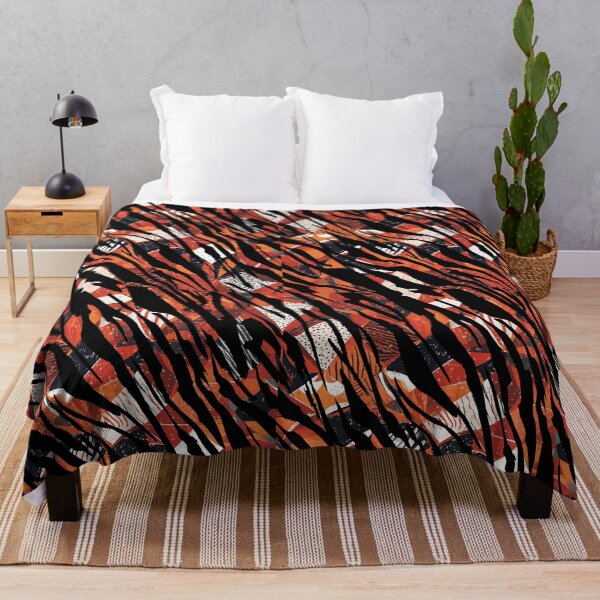 Item preview, Zeb - Bold and Orange and Black Zebra Tiger Stripes by Linavi designed and sold by Linavi.