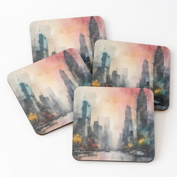 Item preview, Rainy Night's Vibrant Dance of Lights designed and sold by PanoramaPrints.