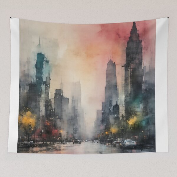Item preview, Rainy Night's Vibrant Dance of Lights designed and sold by PanoramaPrints.