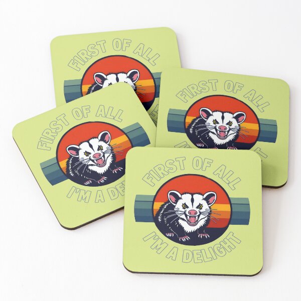 Item preview, Grumpy Opossum – Vintage Style Funny Art designed and sold by Dakson Design - Fantasy Art.