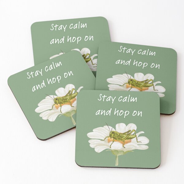 Item preview, Stay Calm and Hop On | Grasshopper on Daisy T-shirt designed and sold by SimpleUla.