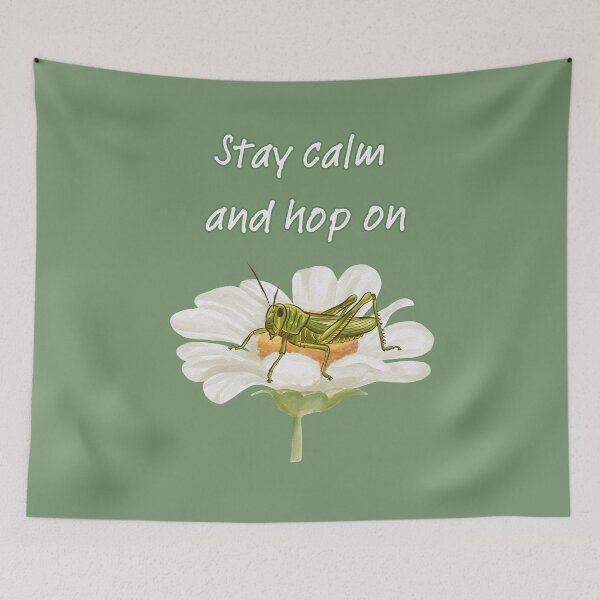 Item preview, Stay Calm and Hop On | Grasshopper on Daisy T-shirt designed and sold by SimpleUla.