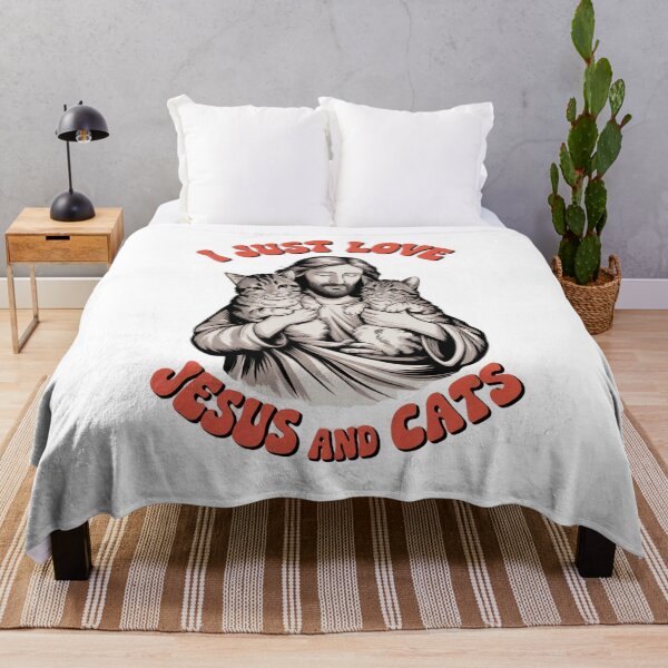 Item preview, Jesus Holding Cats Funny Faithful Art designed and sold by The People’s Punchline.