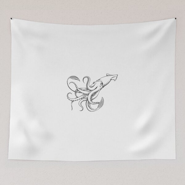 Item preview, Giant Squid Engraving Illustration designed and sold by devaleta.