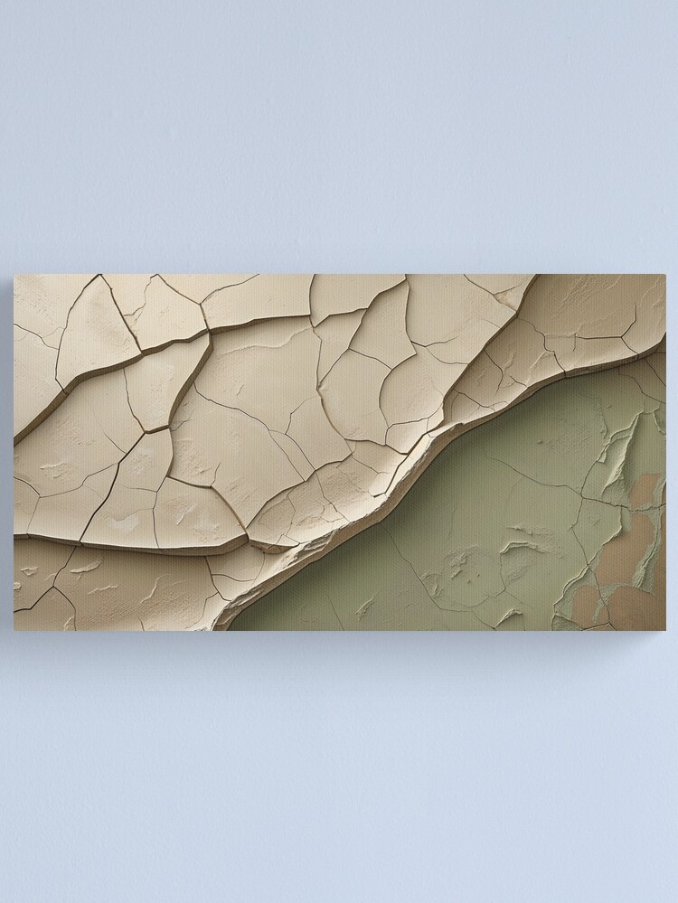 Thumbnail 1 of 3, Canvas Print, Cracked Earth: A Study of Nature's Texture designed and sold by PixelsArtst.